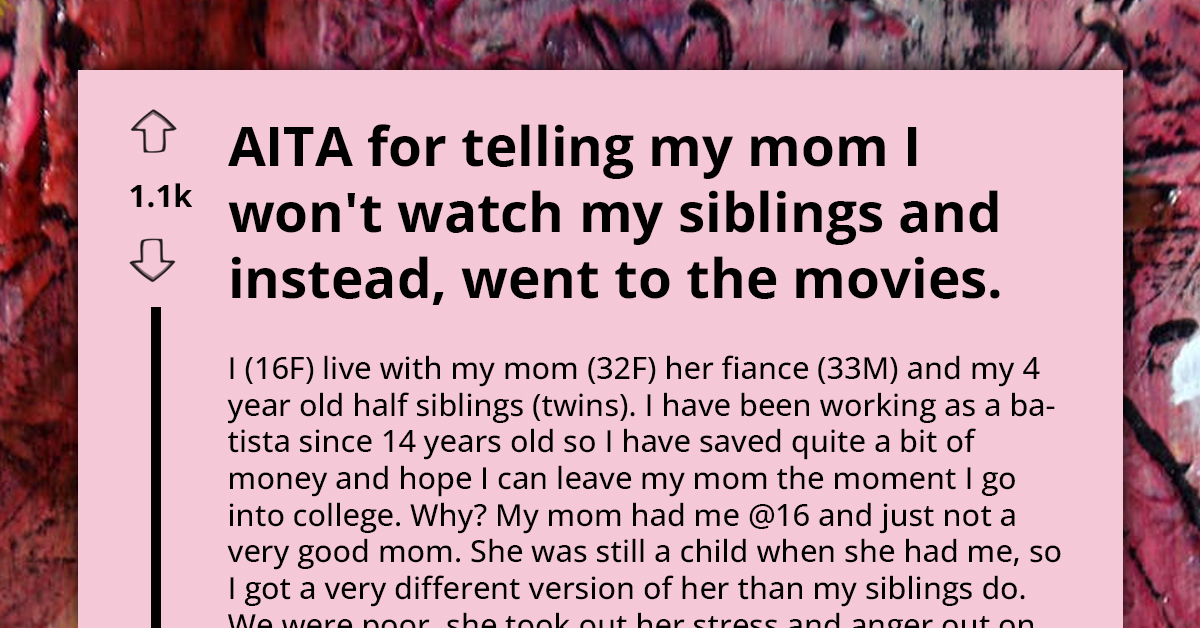 Hardworking Teen Who Barely Has Time to Hang Out Forced by Mom to Babysit Siblings Despite Prior Plans with Friends