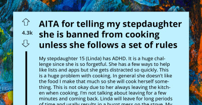 Woman Enforces Cooking Rules For ADHD Stepdaughter Who Almost Started Fire, Entitled Mother Calls It Overbearing