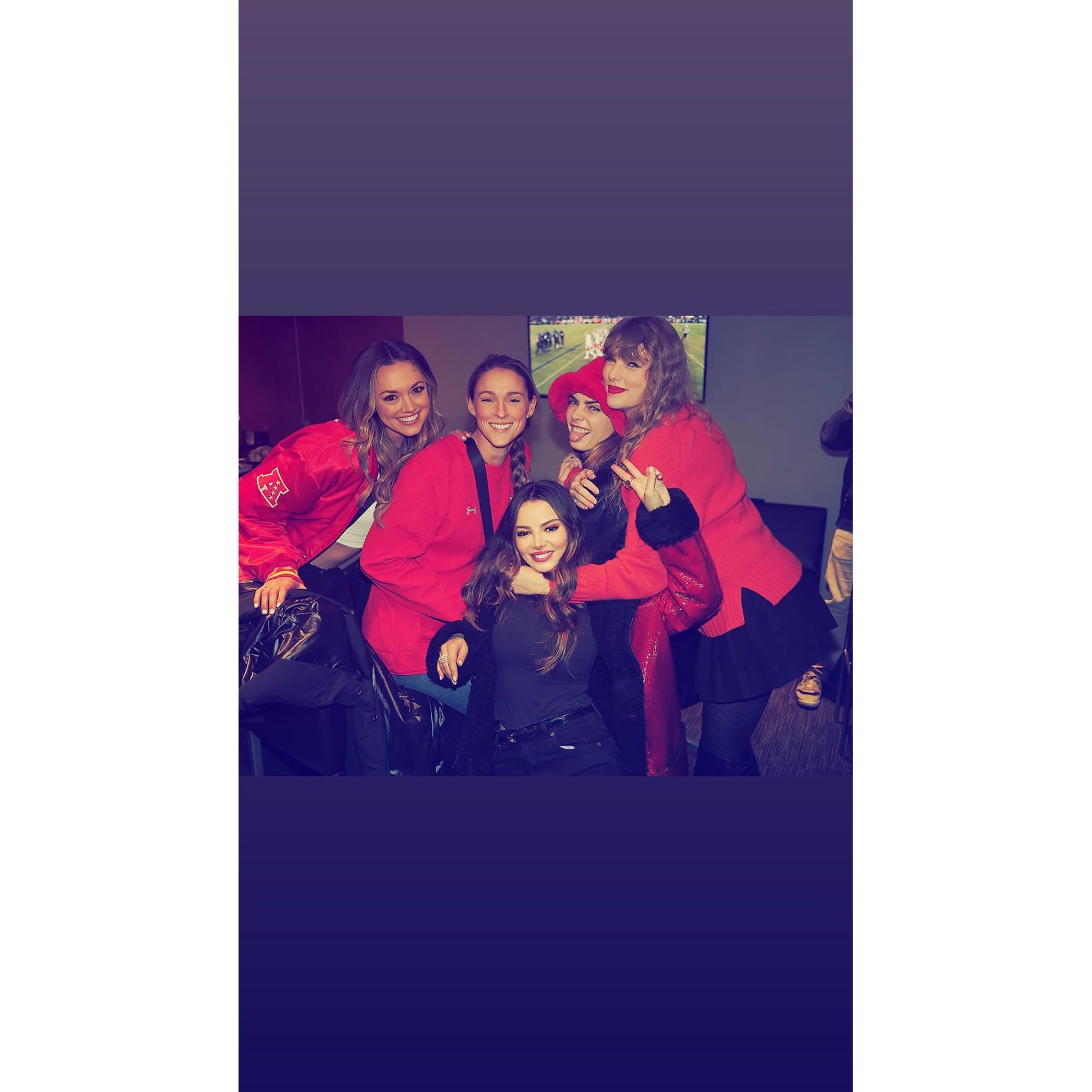 Slaying in sync - When your crew coordinates outfits so seamlessly, you accidentally become the Chiefs' unofficial cheer squad.