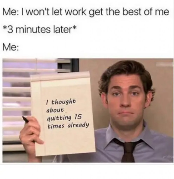 33. When work gets the best of you