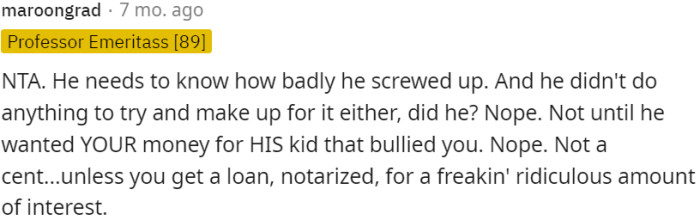 The stepfather must realize the extent of his mistakes