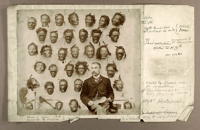 "Horatio Robley, Seated With His Collection"