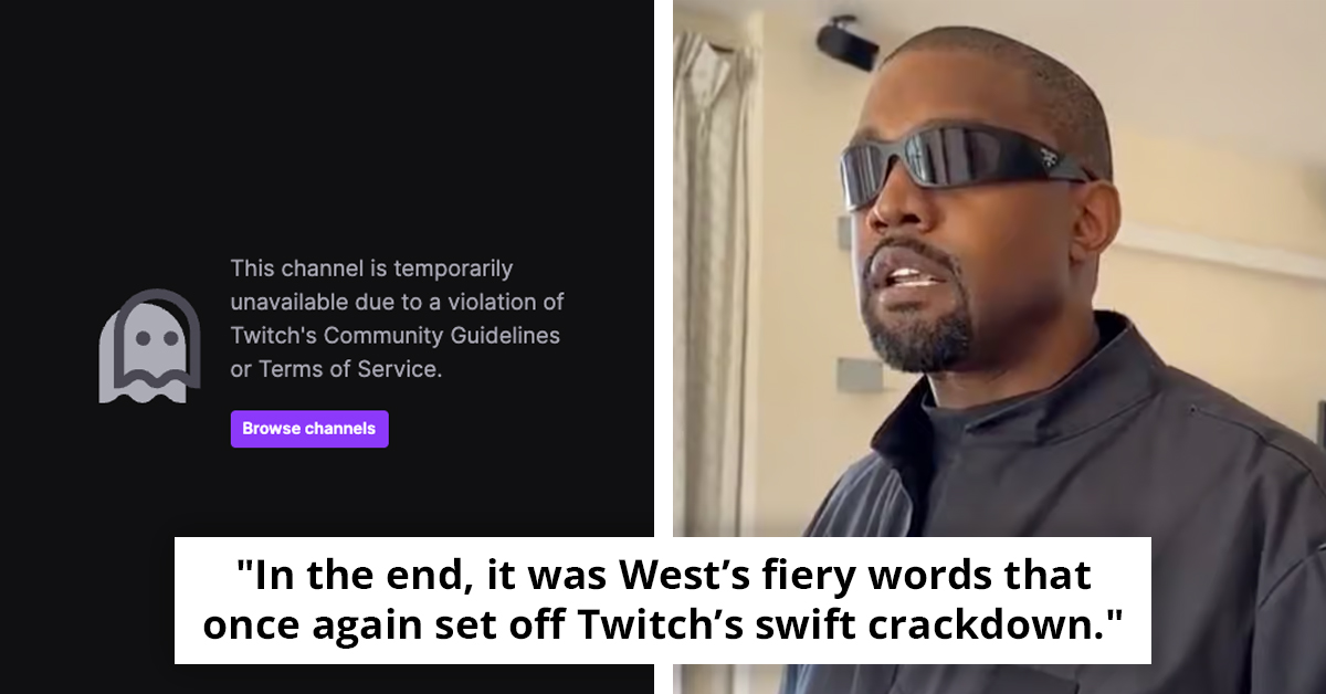 Kanye West’s Twitch Debut Ends in Ban After Seven Minutes