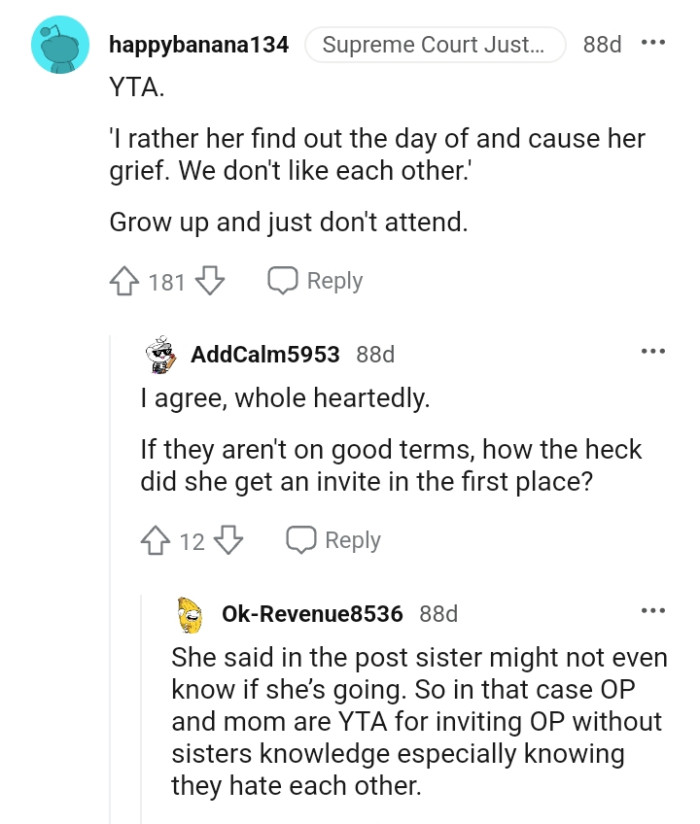 The OP should grow up