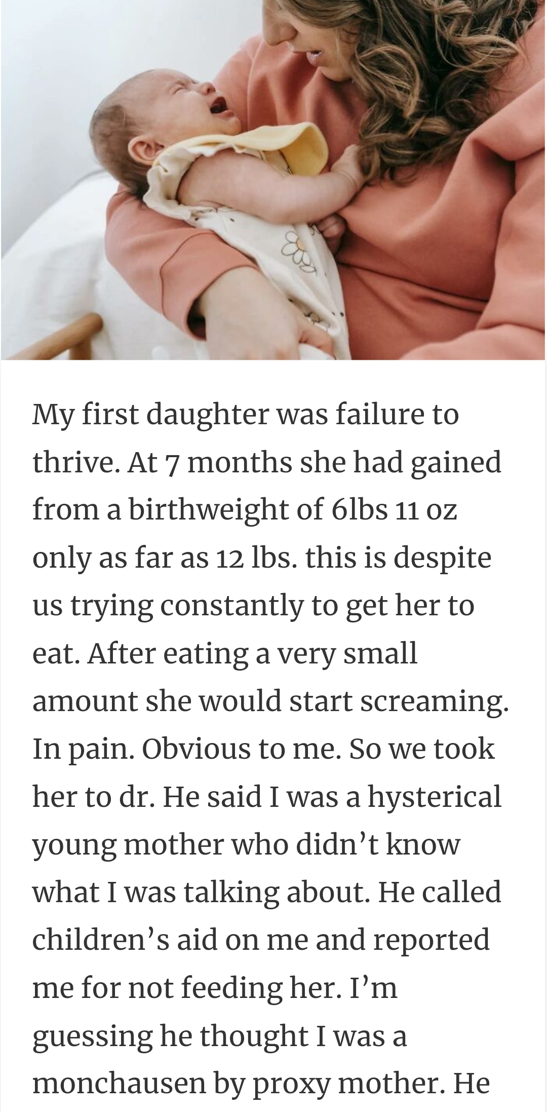 5. A failure to thrive