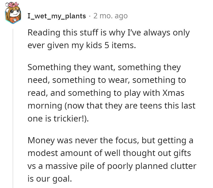 Five gifts, five senses of satisfaction! Quality over quantity, always the winning equation.