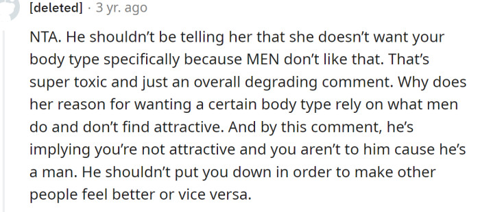 Her husband's comment was toxic