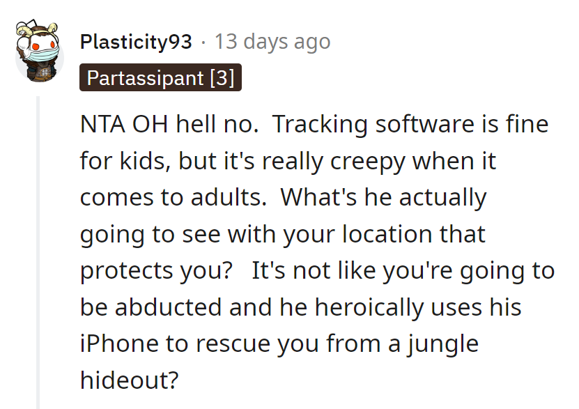 Tracking: great for kids, creepy for adults. Is Dad auditioning for an iPhone rescue mission, or just binge-watching spy movies?