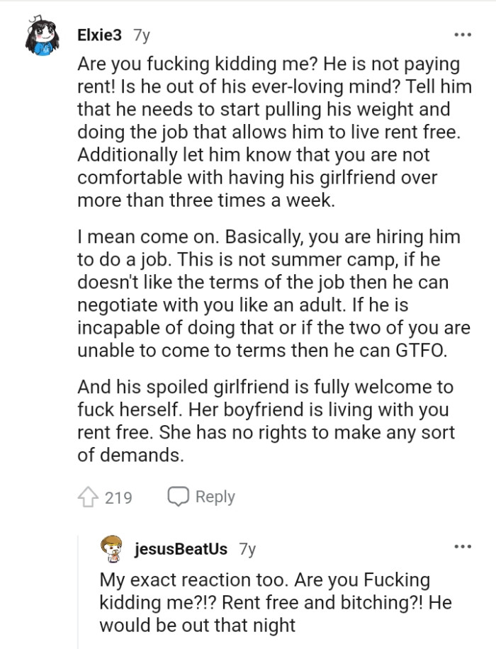 The OP is hiring him to do a job