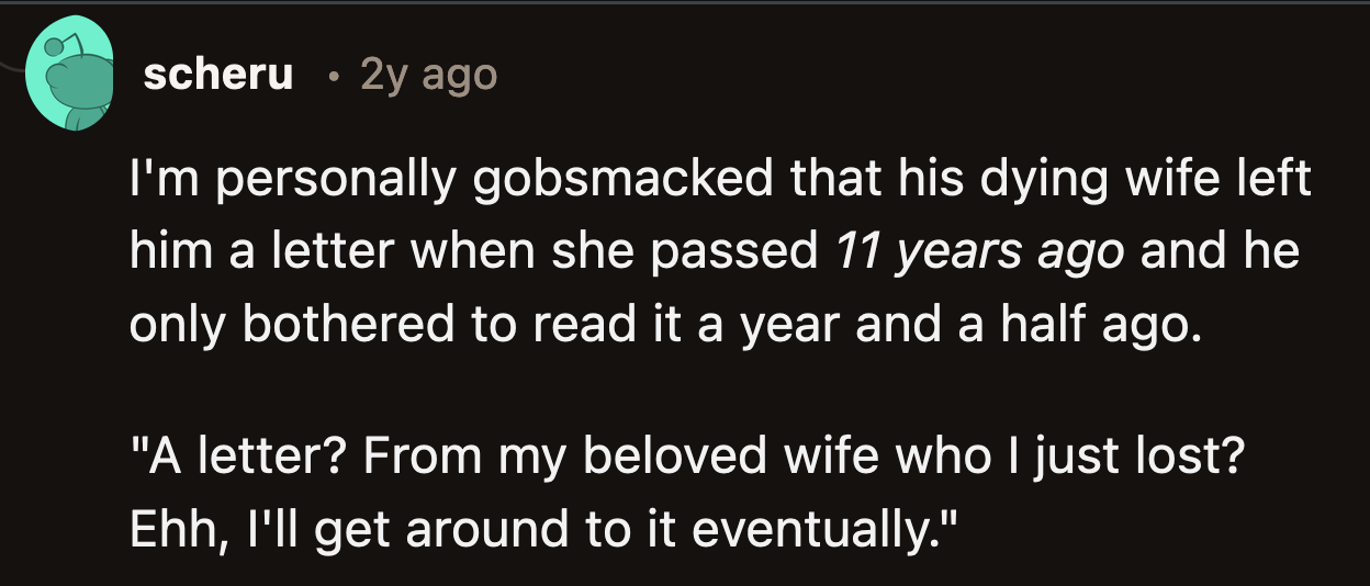 Most commenters couldn't understand why Luke didn't read Mia's letter to him much sooner.