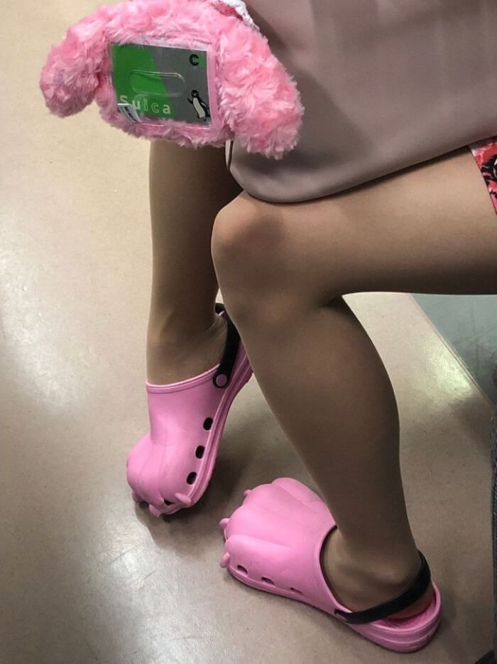 10. This footwear choice is pretty… common in Japan.