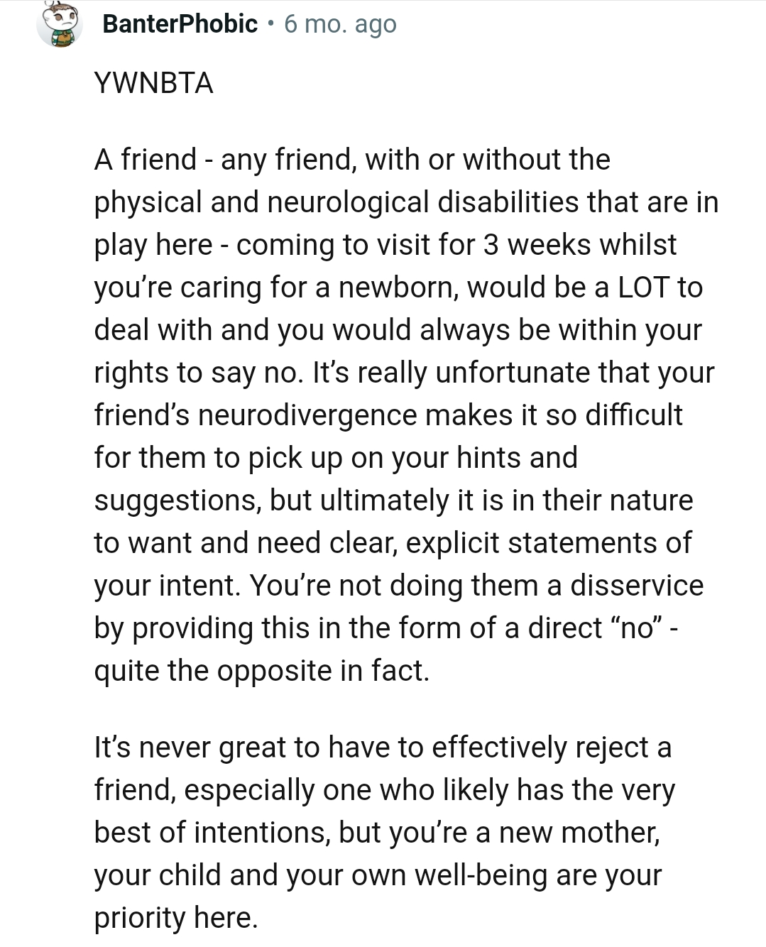 It's unfortunate that OP's friend couldn't pick up the hints