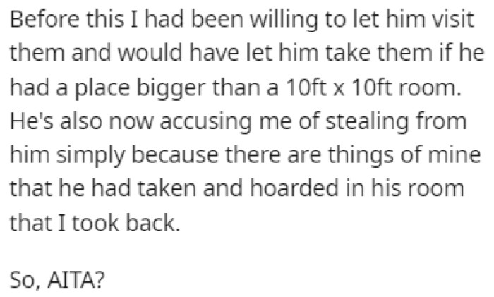 The Roommate Is Now Accusing OP of Stealing from Him