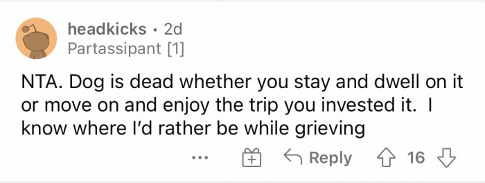 Moving on and enjoying the trip you have invested in for so long would be the wisest choice.