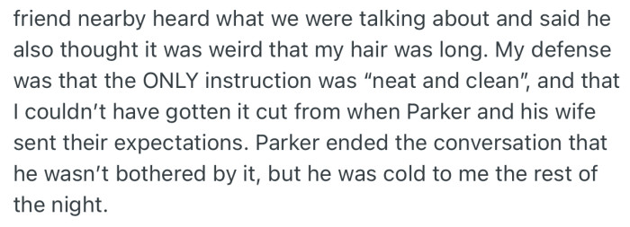 Interestingly, another friend who overheard the conversation nearby also agreed that it was weird that OP’s hair was long