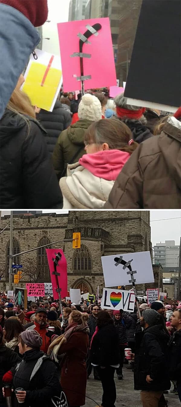 A sign you're marching in Canada