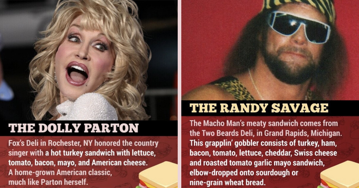 15 Sandwiches Created and Named in Honor of Celebrities