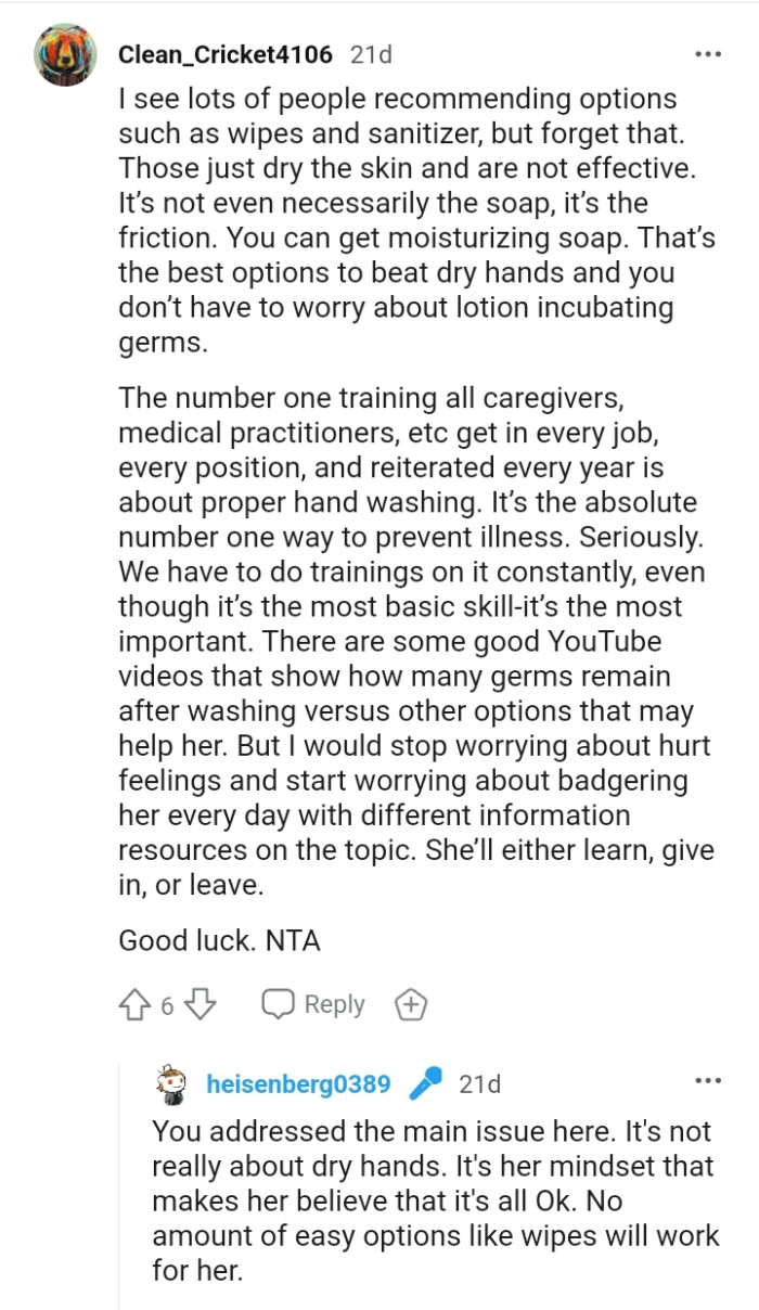 The best options to beat dry hands are listed by this Redditor