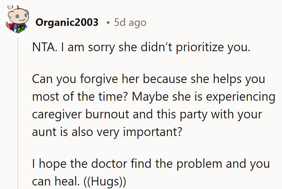 Party over health? Time for a reality check. Docs are on the case; hugs appreciated!