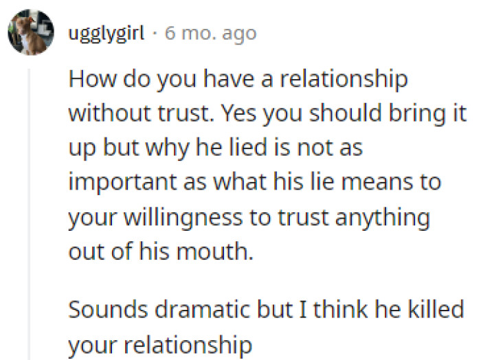 Killed the relationship