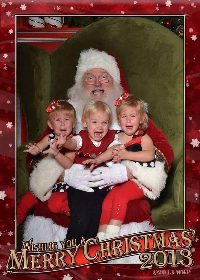 "My Triplet Siblings' First Encounter With Santa"