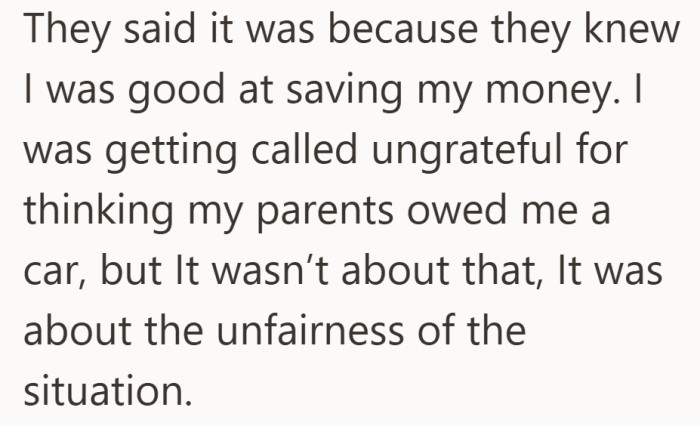 Their answer surprised her. They believed she did not need help because she was responsible with money.