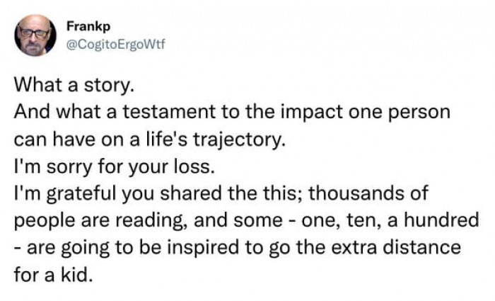 What she shared became an inspiration to people.