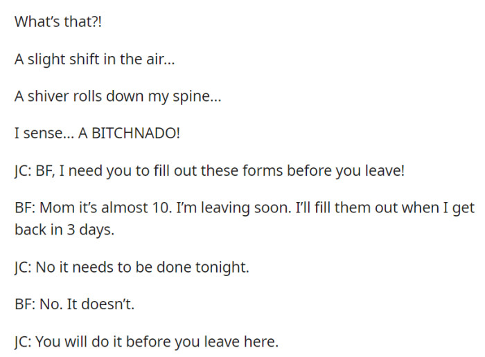 As tension escalates, OP detects an impending conflict, a 