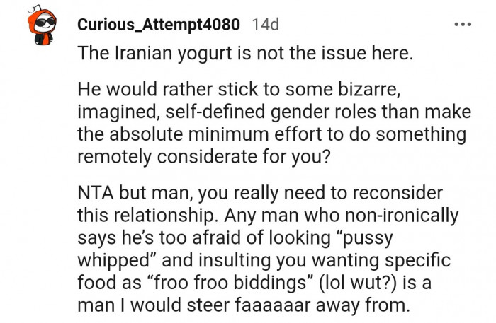 16. Not exactly the man of dreams there