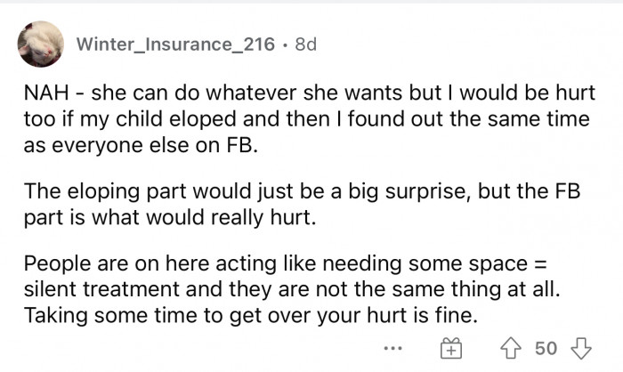 It's completely normal in many situations, so this one should be no different.