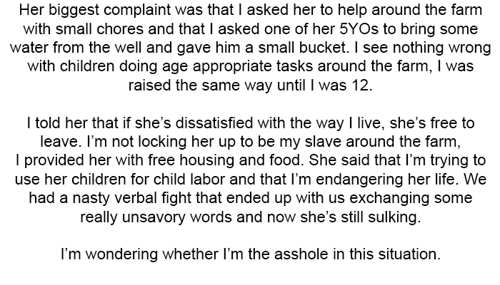 I Told Her That If She’s Dissatisfied with the Way I Live, She’s Free to Leave