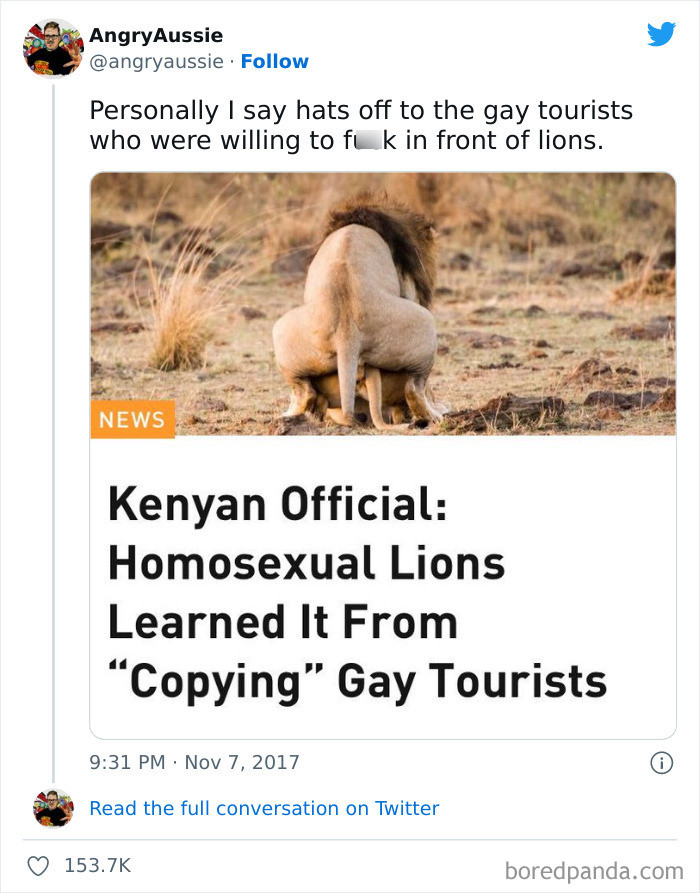 6. Will y'all please stop exposing the lions to your shenanigans??