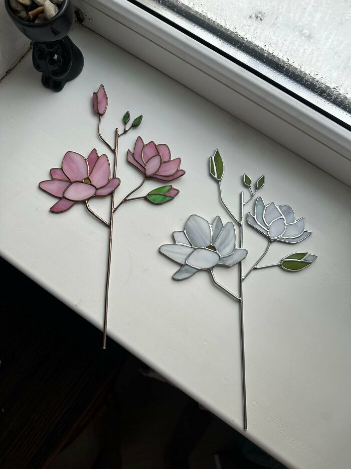 "My Second Creation This Year Is This Two-Toned Magnolia. Which Version Do You Like Best?"