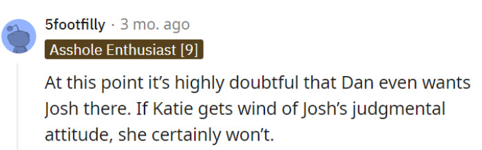 By now, Dan might be RSVPing 