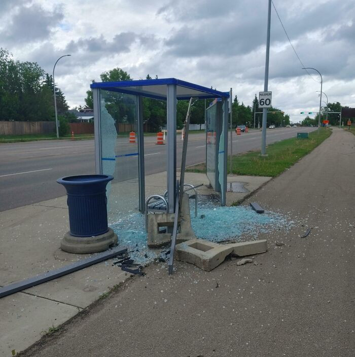 "Broken Bus Stop"
