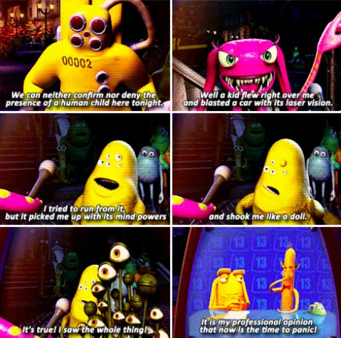 6. In Monsters, Inc., when this 20-eyed creature saw absolutely nothing