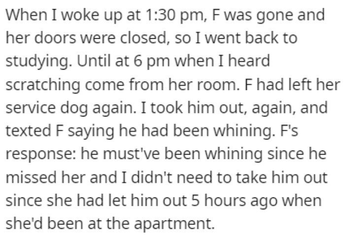 He texted her repeatedly, but it seemed like she didn't care