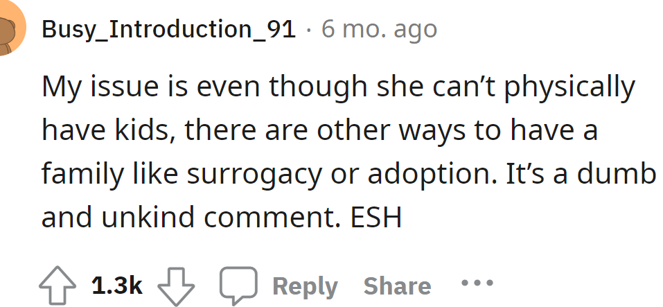 It was an awful comment