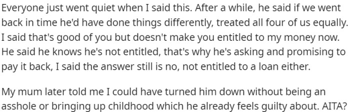 Stepfather didn't take the response well