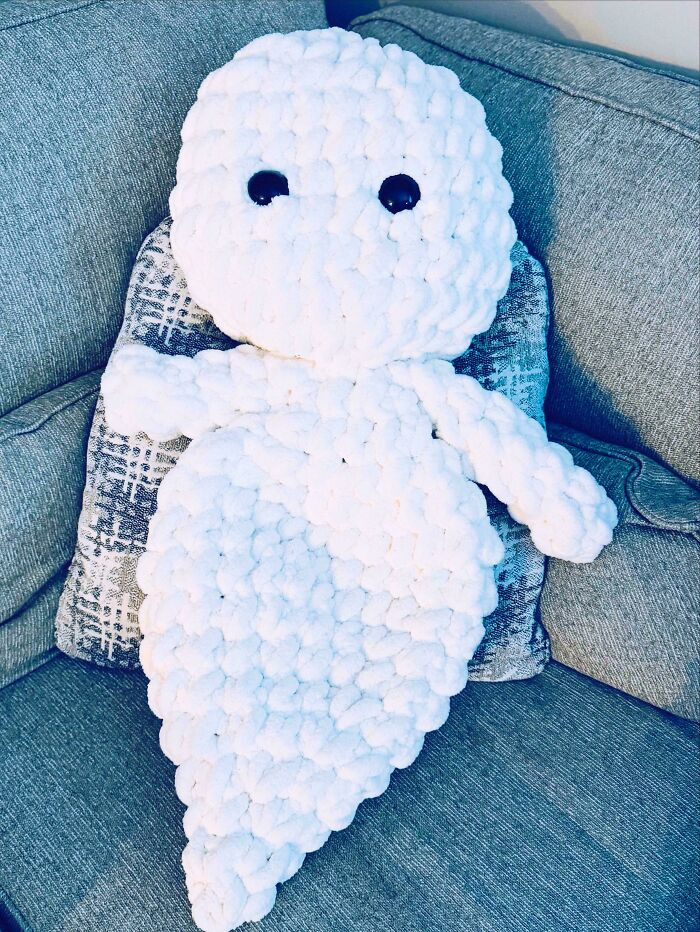 "Giant Crocheted Ghost"