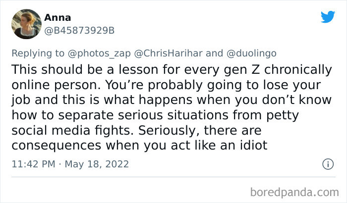 29. There are consequences when you act like an idiot