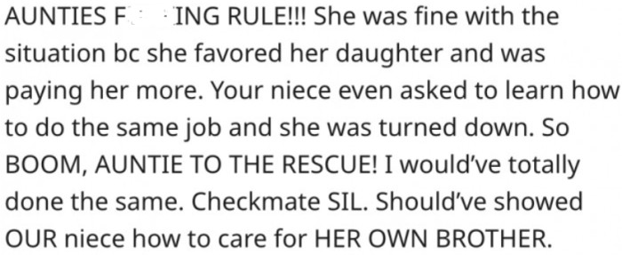 14. Aunties always save the day.