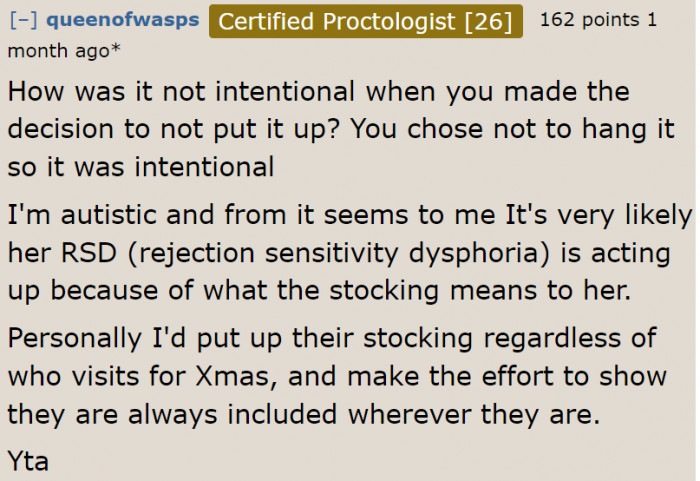 The OP should just hang the stocking, even if he knows that his daughter is coming.