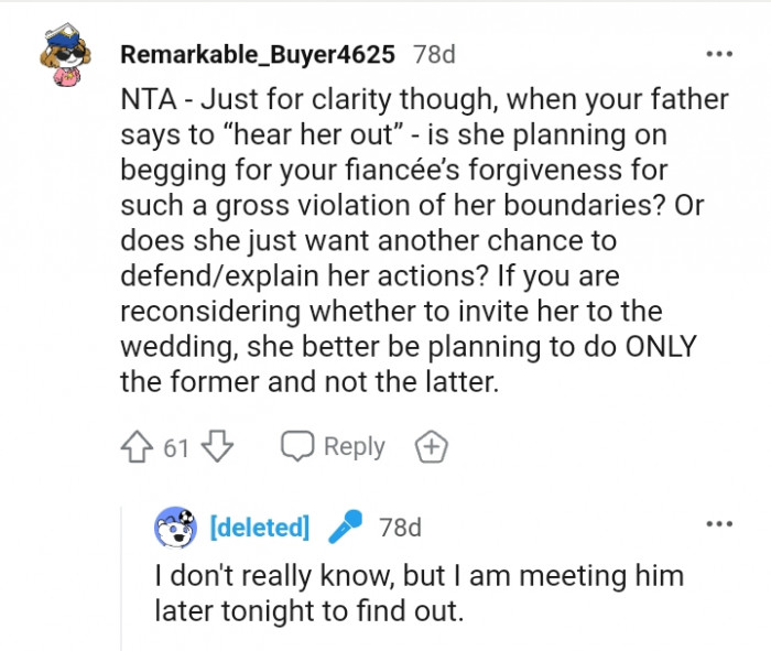 She Better Be Planning to Do Only the Former