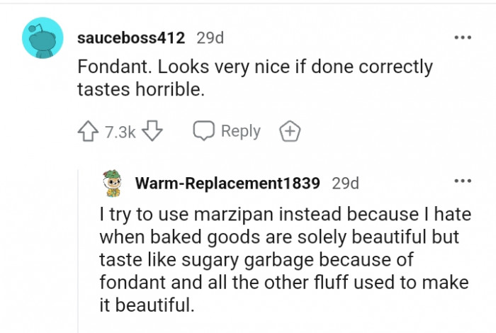 6. For this Redditor, it's fondant