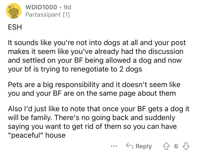 OP and BF need to be on the same page before moving in together.