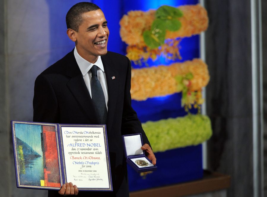 President Barack Obama receives Nobel Peace