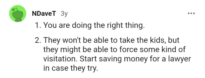 The OP is doing the right thing.