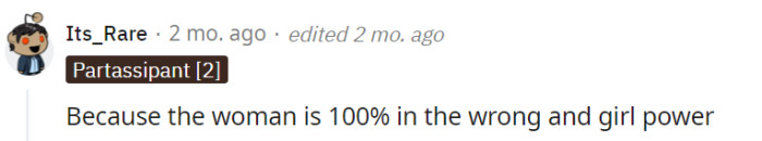 Gender should never be an excuse for unfairness. Let's focus on equality and fairness for everyone.