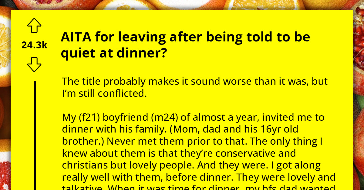 Unusual Table Rules Leave Woman Embarrassed At Dinner In Her Boyfriend's Parents' House